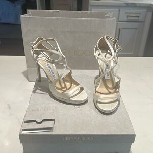 Jimmy choo lance PF 100 ivory heels size 36